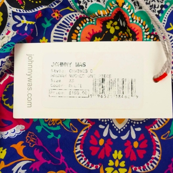 NWT [Johnny Was] Hannah Ruched One-Piece Printed Swimsuit Women’s Size XS - Picture 16 of 16